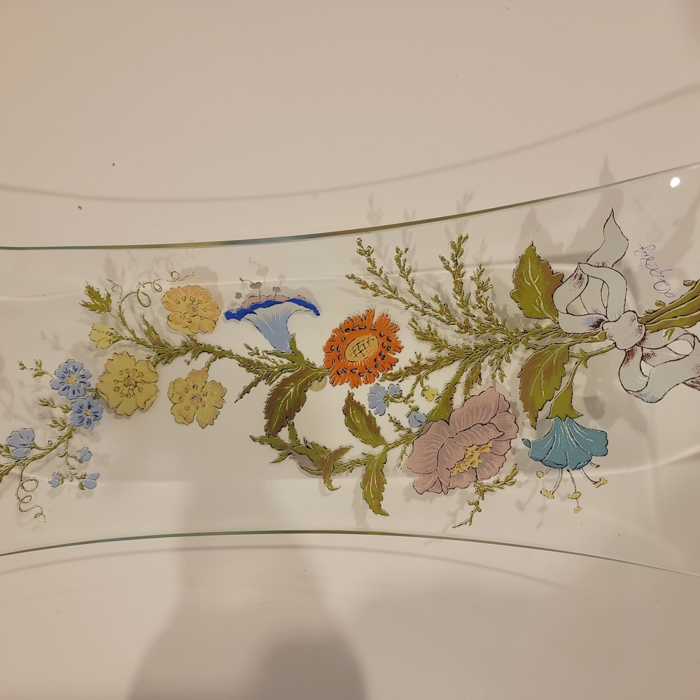 Enameled Mid Century Dorothy Thorpe DTC6 Wildflowers Serving Tray